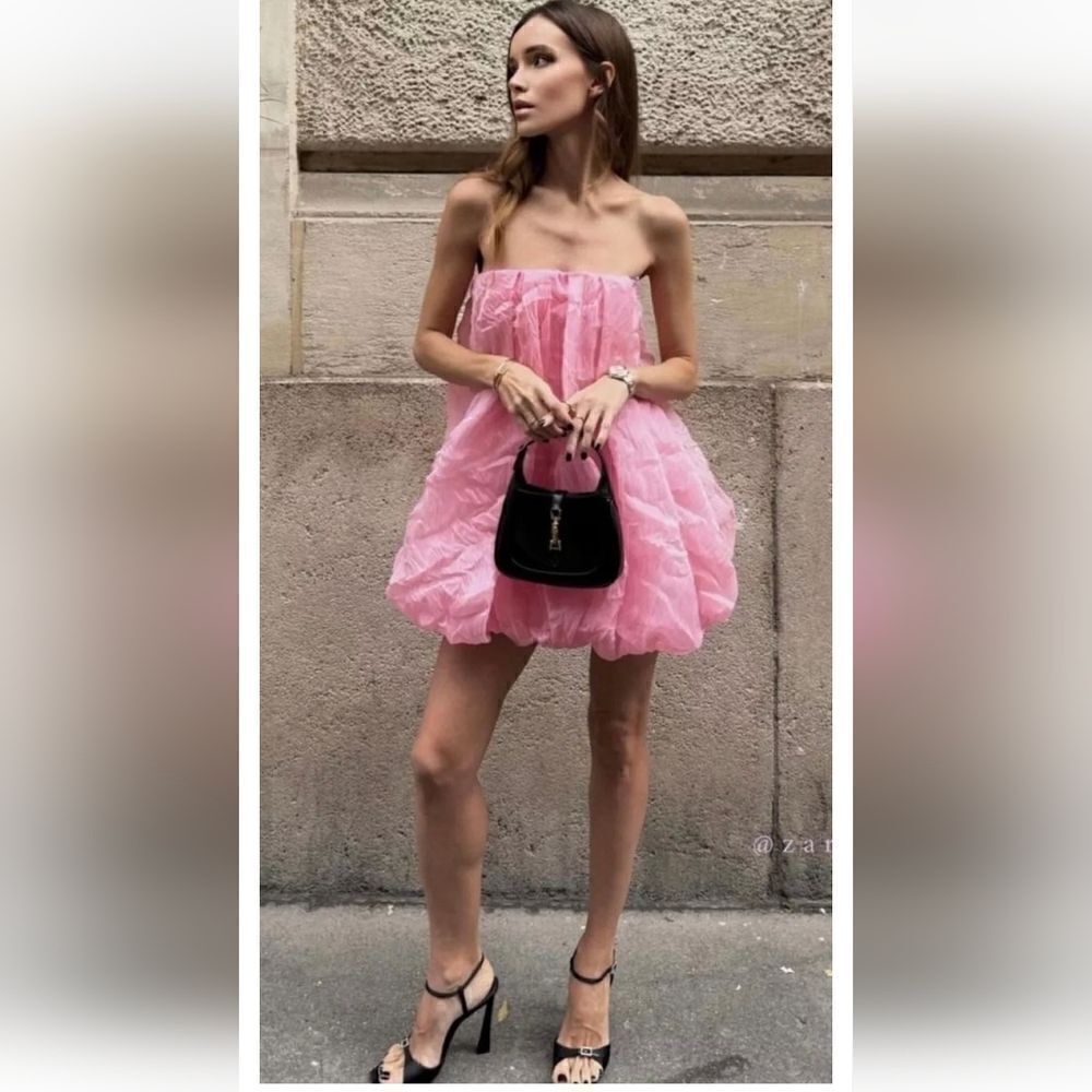ZARA ORGANZA BALLOON DRESS - Picture 3 of 14